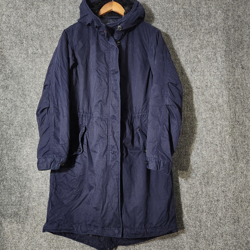 Ines de la Fressange Paris X Uniqlo Parka Jacket In Navy Size M